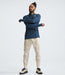 The North Face Mens Sunriser 1/4 Zip Shady Blue being worn by model fullbody studio image front