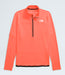 The North Face Mens Sunriser 1/4 Zip Vivid Flame jacket only studio image