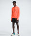 The North Face Mens Sunriser 1/4 Zip Vivid Flame being worn by model studio image fullbody front