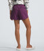 The North Face Womens Class V Pathfinder Pull-On Short Black Currant Purple being worn by model studio image back
