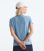 The North Face Womens Adventure Tee Steel Blue being worn by model studio image back