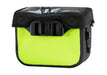Back view of the Ortlieb Ultimate High-Vis Neon Yellow/Black Reflective Handlebar Bag.