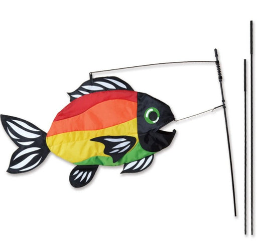 Premier Kites Swimming Fish Recumbent Bike Flag Bright Rainbow Studio Image