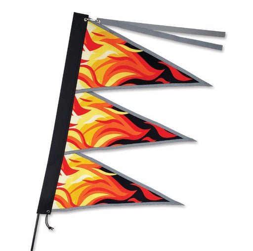 Premier Kites Tri-Stack Bike Flag Fire Flames