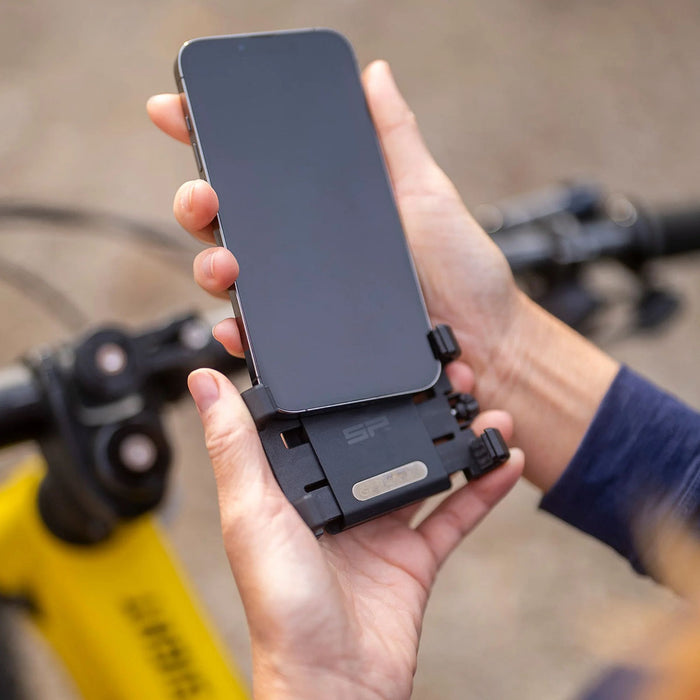 SP Connect Bike Bundle with Universal Bike Mount and Universal Phone Clamp, with phone view