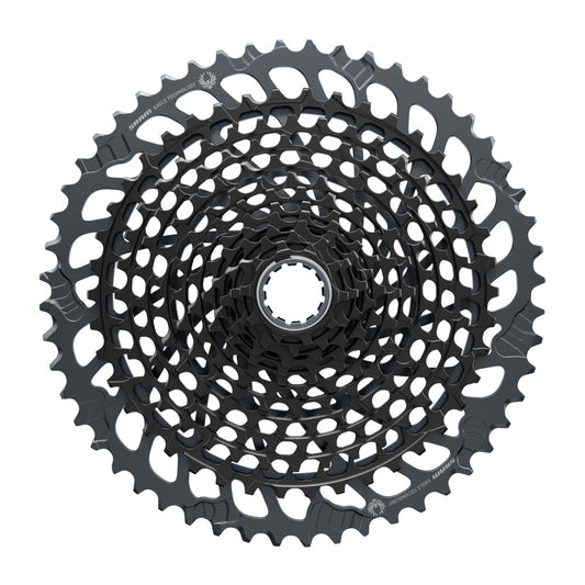 SRAM X01 Eagle XG-1295 12-Speed 10-52t Black XD Driver Cassette studio image top view