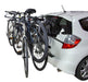 Saris Bones EX 3 Bike Trunk Rack With Bikes on Vehicle Side Studio Image