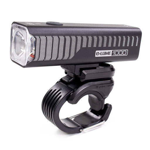 Serfas E-Lume 1000 Lumen USB Rechargeable Headlight, studio side view