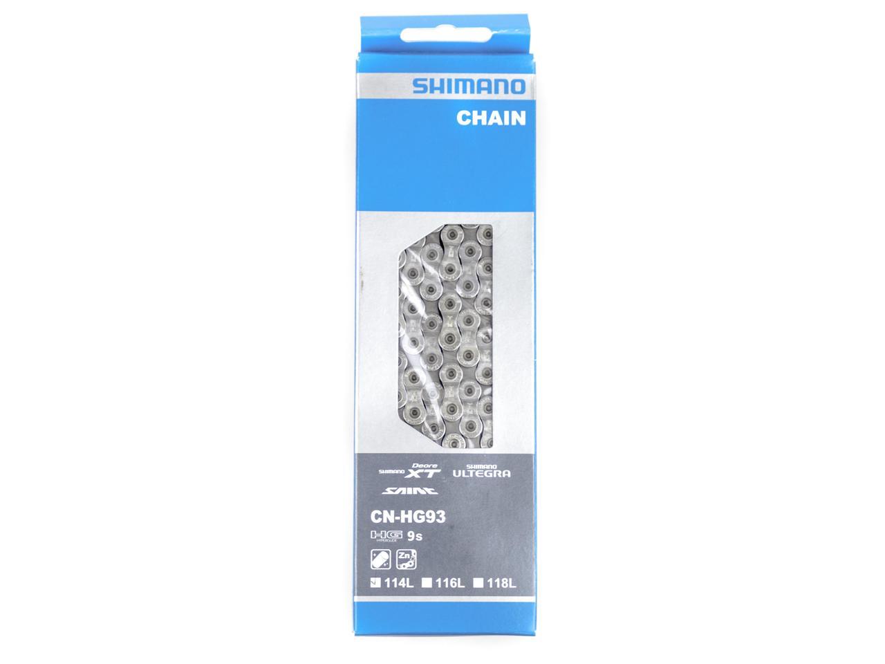 Shimano XT/Ultegra HG93 Chain 9 Speed 116 Links Studio Image