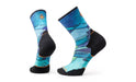 Smartwool Athlete Edition Run Print Crew Socks Cascade Green high top crew running hiking sports socks breathable