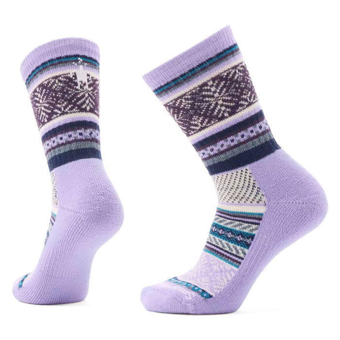 Smartwool Everyday Fair Isle Sweater Crew Sock Ultra Violet, studio view