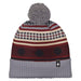 Smartwool Fairisle Fleece Lined Beanie in Light Gray Heather, studio front view