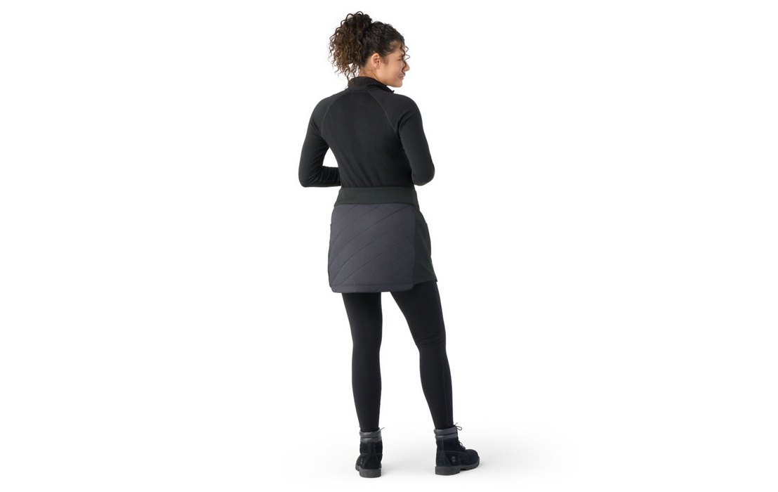 Smartwool Womens Smartloft Skirt Black Back Model Studio Image