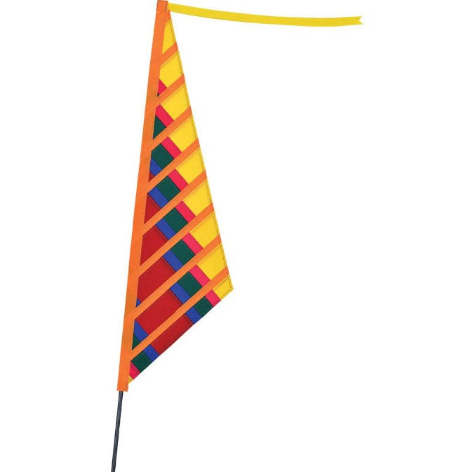 SoundWinds Sail Recumbent Bike Flag Orange Yellow Studio Image