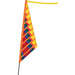 SoundWinds Sail Recumbent Bike Flag Orange Yellow Studio Image