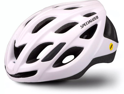 Specialized Chamonix 2 Helmet Gloss White Clay/Black Reflective, studio photo front quarter view