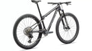 Specialized Epic World Cup Expert XC  Full Suspension Mountain Bike in Satin Carbon/White Pearl studio rear quarter view