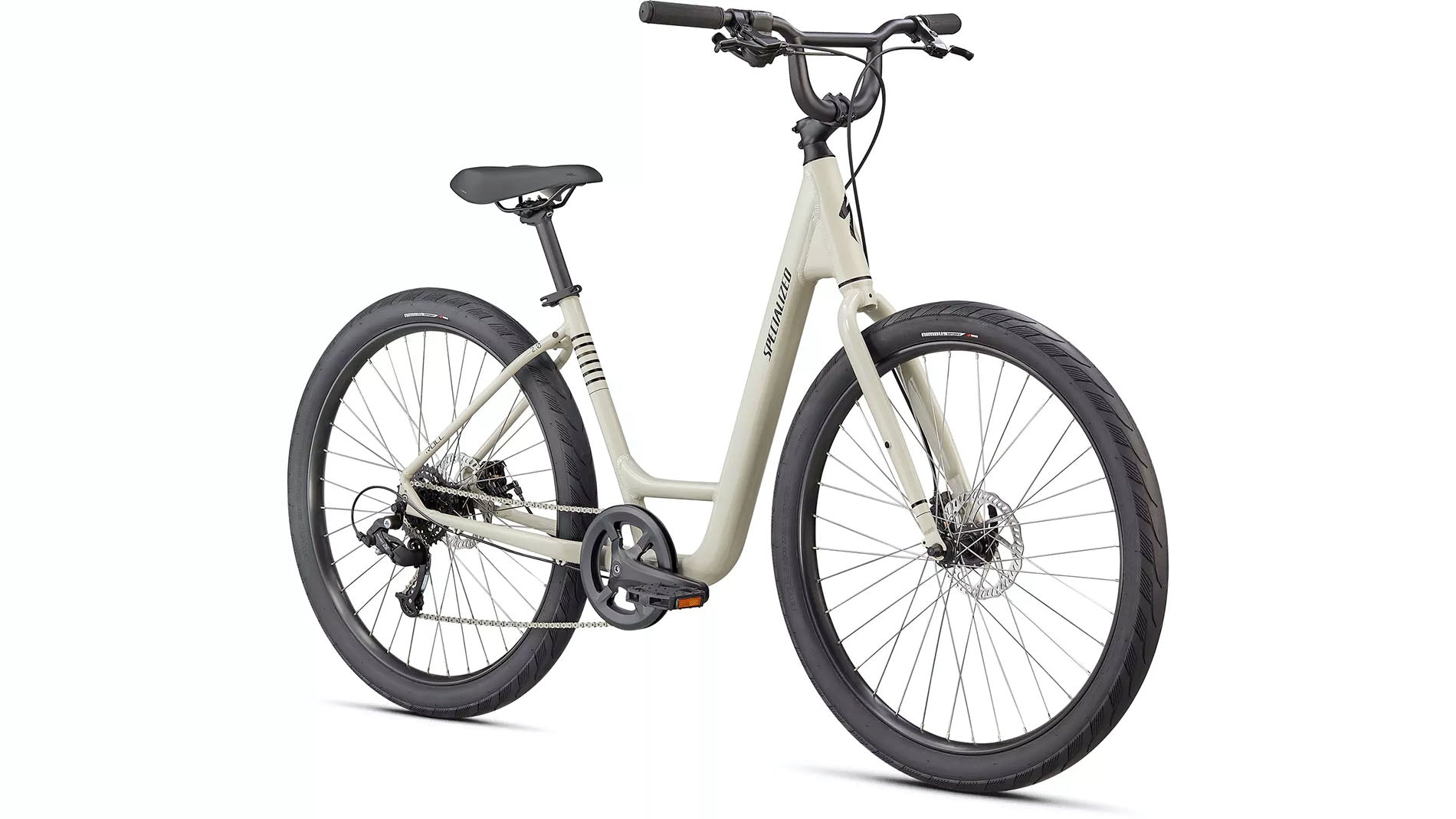 Specialized Roll 2.0 Low Entry path pavement trail bike recreation bicycle White Mountains/ Gunmetal/ Black