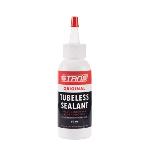 Studio image of a 60 ml bottle of Stan's No Tubes Original Tubeless Sealant.