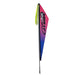 T-Cycle Catrike Logo Flag in Blue/Pink Fade with Neon Yellow Reflective Tassel
