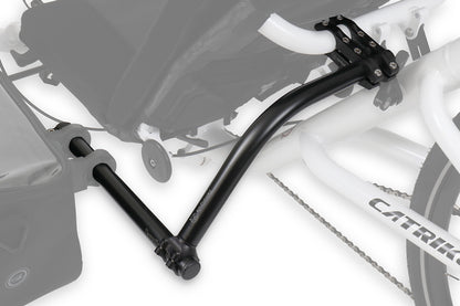 T-Cycle Catrike SeatSide Seat Mount Kit for Folding Trikes mounted on white Catrike 559 Studio image