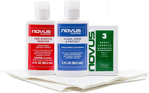 T-Cycle Novus Fairing Polishing Kit studio image sitting on pads