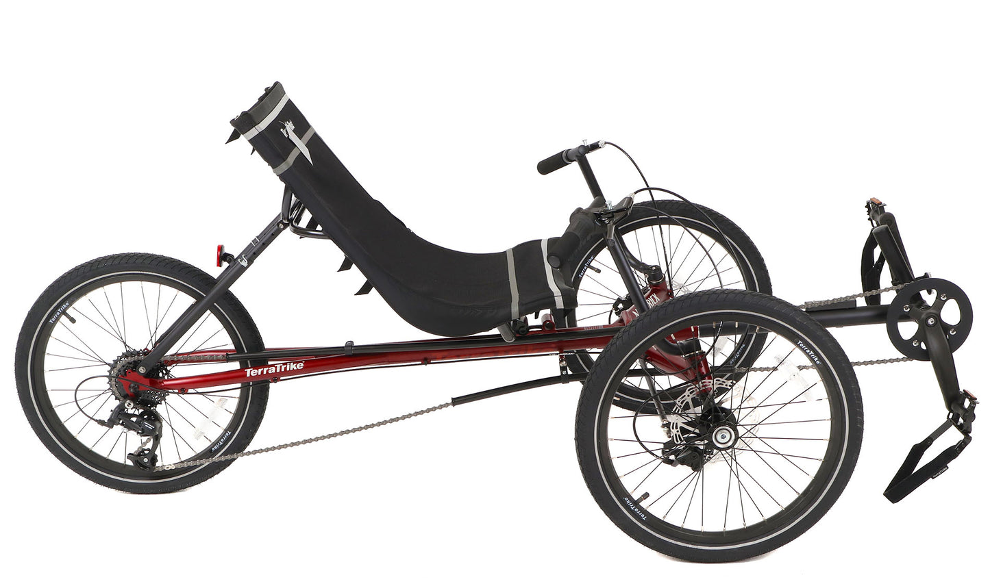 TerraTrike Maverick Sangria Trike, studio side view