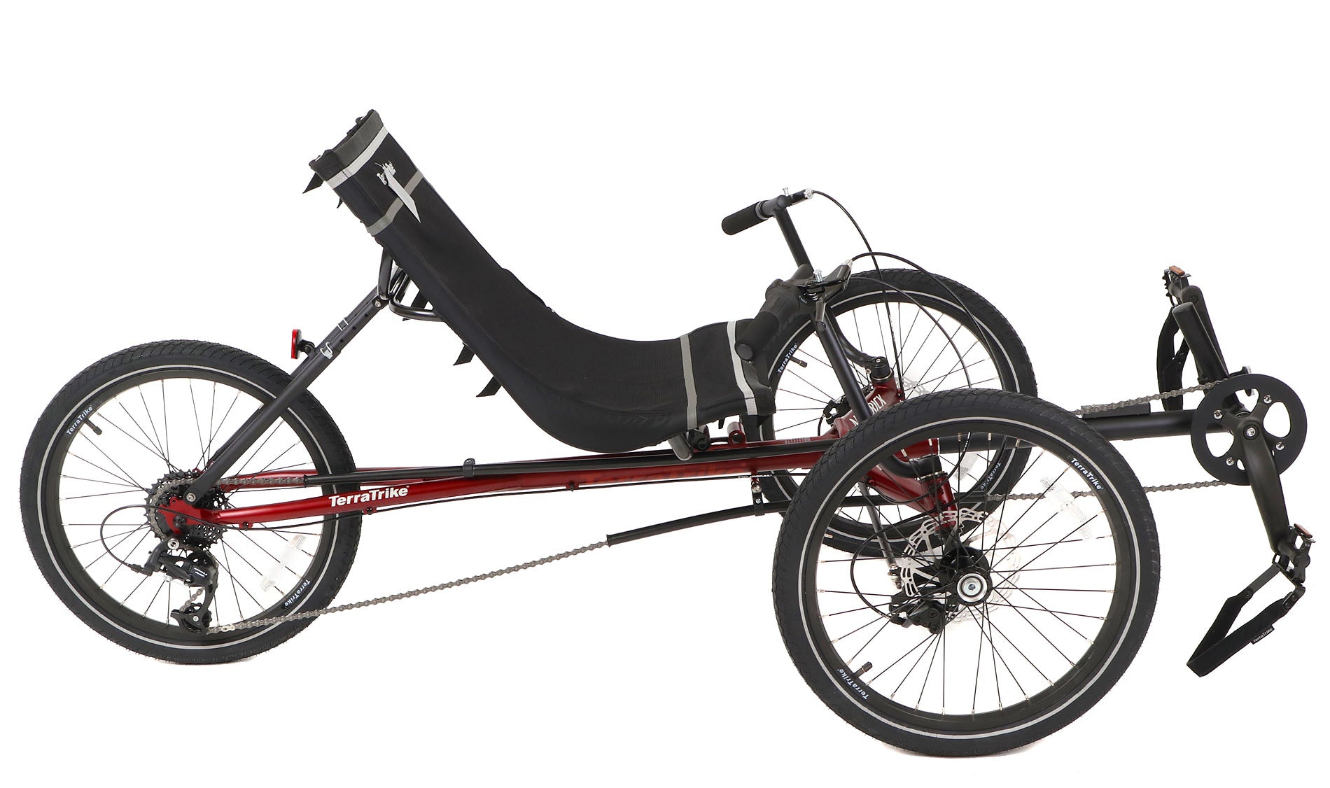 TerraTrike Maverick Sangria Trike, studio side view
