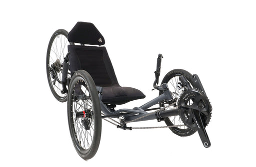 TerraTrike Used  Spyder Recumbent Trike, studio front quarter view