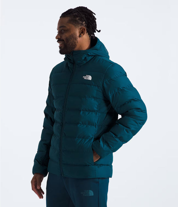 The North Face Men's Aconcagua 3 Lined Hoodie Midnight Petrol, studio front quarter view