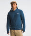 The North Face Mens Adventure Sun Hoodie Shady Blue being worn by model front view studio image