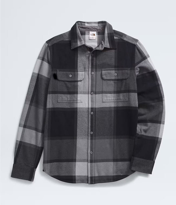 The North Face Mens Arroyo Flannel Shirt Smoked Pearl Macro Plaid