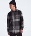 The North Face Mens Arroyo Flannel Shirt Smoked Pearl Macro Plaid, studio front view