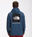 The North Face Mens Box NSE Pullover Hoodie Shady Blue/TNF Black, studio back view