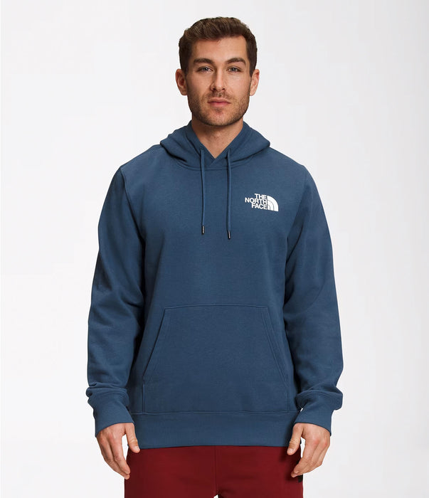 The North Face Mens Box NSE Pullover Hoodie Shady Blue/TNF Black, studio front view