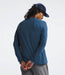 The North Face Mens Dune Sky L/S Crew Shady Blue being worn by model halfbody back view studio image