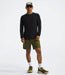 The North Face Mens Dune Sky L/S Crew TNF Black worn by model fullbody studio image front view
