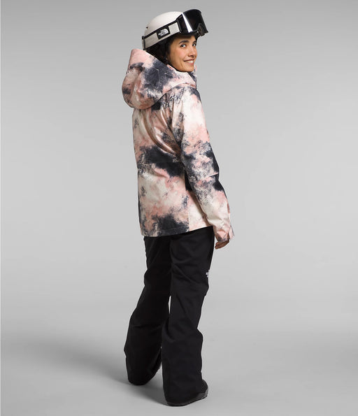The North Face W ThermoBall Tri Jacket Pink Camo Back Studio Image