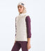 The North Face Women's Aconcagua 3 Vest White Dune, studio front quarter view