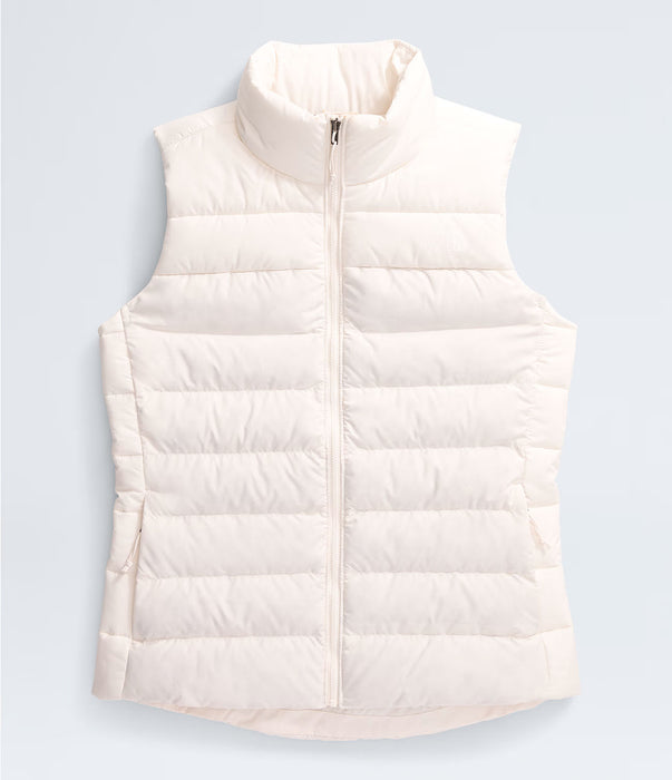 The North Face Women's Aconcagua 3 Vest White Dune, studio front view