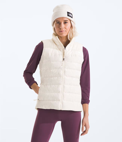 The North Face Women's Aconcagua 3 Vest White Dune, studio front view