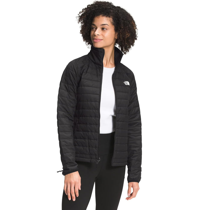 The North Face Women's Carto Triclimate® Jacket TNF Black, studio front view of removable liner