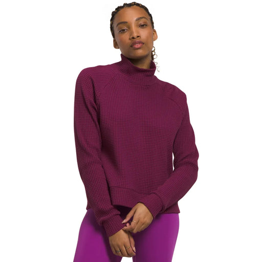 The North Face Women's Long Sleeve Mock Neck Chabot Boysenberry Front Studio Image