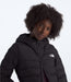 The North Face Womens Aconcagua Parka TNF Black, studio front zipper detail view