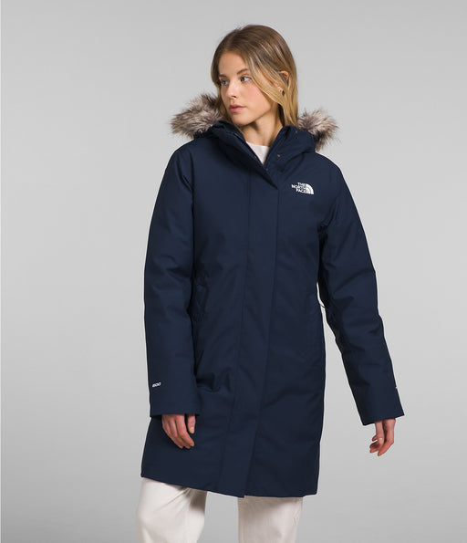The North Face Womens Arctic Parka Navy Studio Image