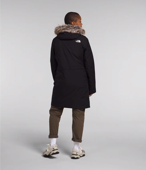 The North Face Women's Arctic Parka TNF Black, studio back view