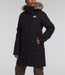 The North Face Women's Arctic Parka TNF Black, studio front quarter view