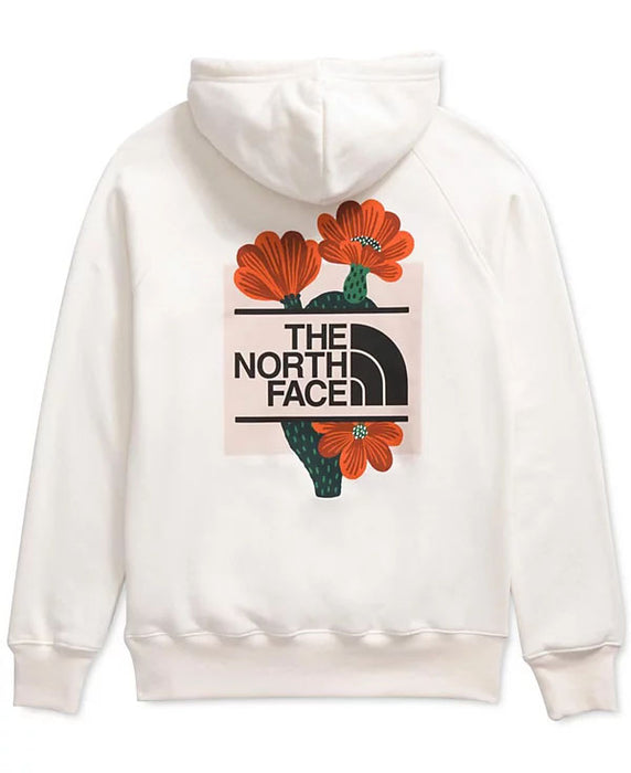 The North Face Womens Brand Proud Hoodie White Dune, studio back view