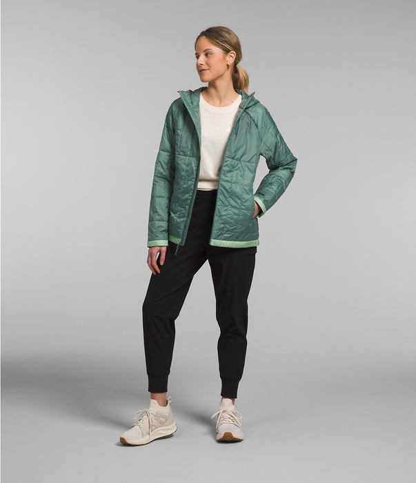 The North Face Womens Circaloft Hoodie Sage Front Open Studio Image