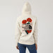 The North Face Womens Brand Proud Hoodie White Dune, studio back view